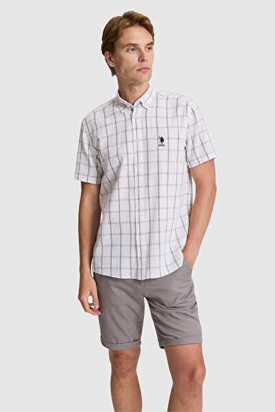 U.S. Polo Assn. Men's Light Gray Short Sleeve Shirt 50322185-Vr001