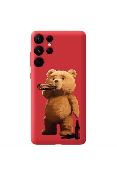 Other Samsung S22 Ultra Beer Time Red Colored Silicone TPU Θήκη