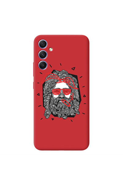 Other Samsung A15 5G Cool glasses Red Colored Silicone TPU Θήκη