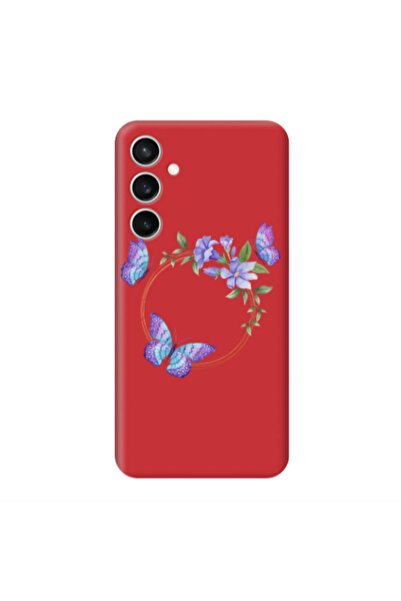 Other Samsung S24 Plus Butterfly on the ring Red Colored Silicone TPU Θήκη