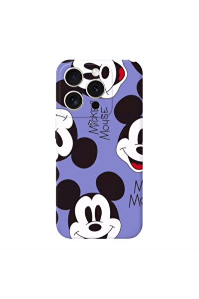 Other Apple iPhone 15 Pro Mickey Mouse Purple Colored Silicone TPU Θήκη