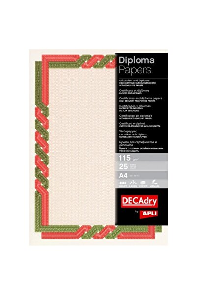MC Micostore Hartie tip diploma A4 DECAdry Spiral OSD4057, 115g/mp, rosu / ve...