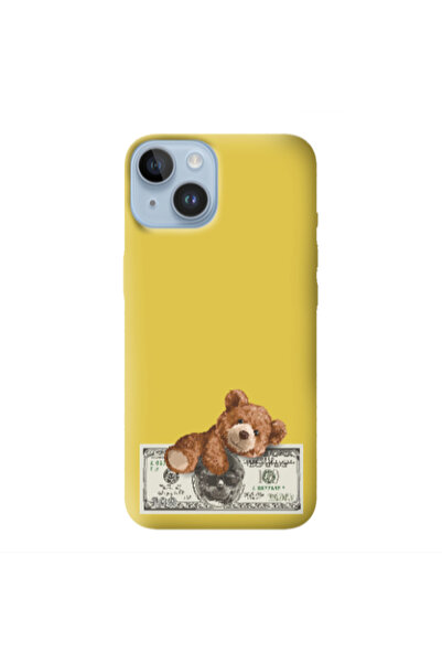 Other Apple iPhone 14 Plus Money Style Yellow Colored Silicone TPU Θήκη