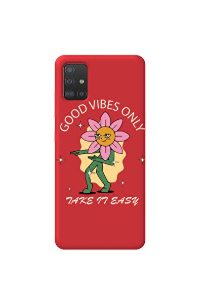 Other Samsung M31S Good Vibes Only Red Colored Silicone TPU Θήκη