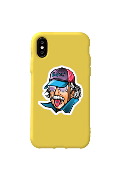 Other Apple iPhone Xs Max Einstein Yellow Colored Silicone TPU Θήκη
