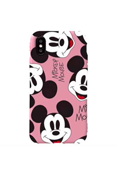 Other Apple iPhone Xs Mickey Mouse Pink Colored Silicone TPU Θήκη