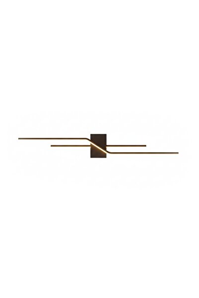NEXTLY Aplică de perete LED modernă, lumină caldă, negru, 60x15 cm