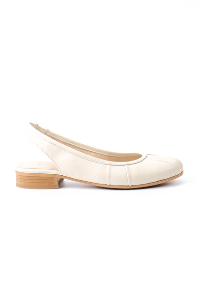 Tuna Genuine Leather Beige Women's Shoes - Z2560