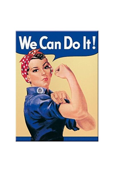 Nostalgic Art Nostalgic-Art We Can Do It Buzdolabı Magneti, Metal, 6 x 8 cm, ...