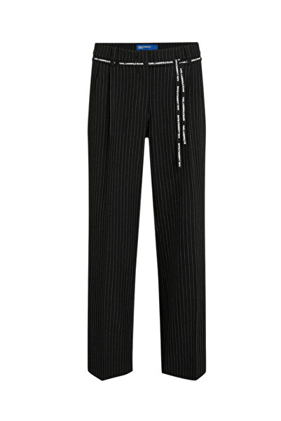 Karl Lagerfeld Γυναικείο Ριγέ Παντελόνι Μαύρο Jeans B3W10019-A60 Black