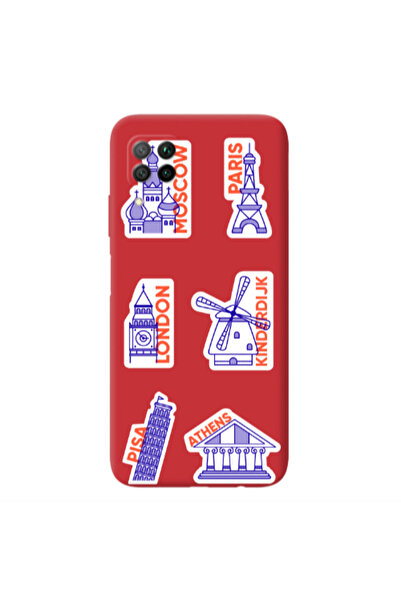 Other Huawei P40 Lite Pisa Athens Red Colored Silicone TPU Θήκη