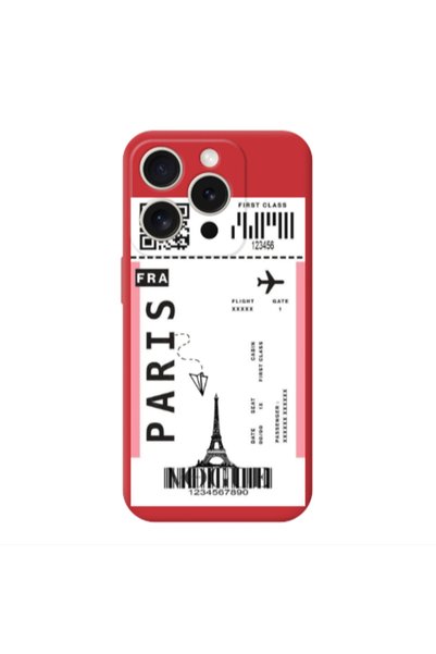 Other Apple Iphone 16 Pro Paris FRA Red Colored Silicone TPU Θήκη