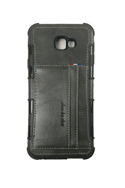 OEM Προστατευτική θήκη συμβατή με Samsung J4 Plus, σιλικόνης με απομίμηση δέρ...