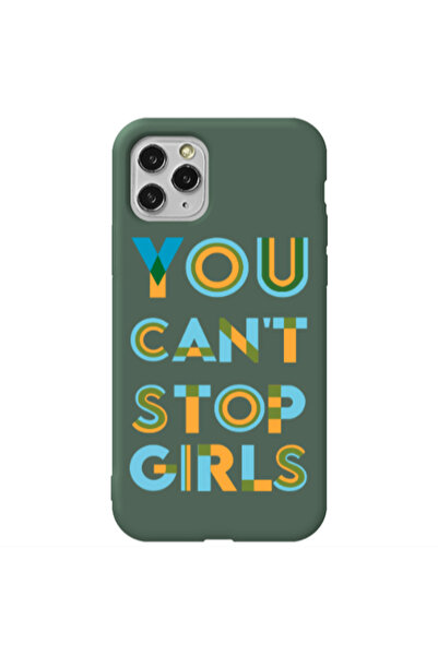 Other Apple iPhone 11 Pro Max You Cant Stop Girls Dark Green Colored Silicone...