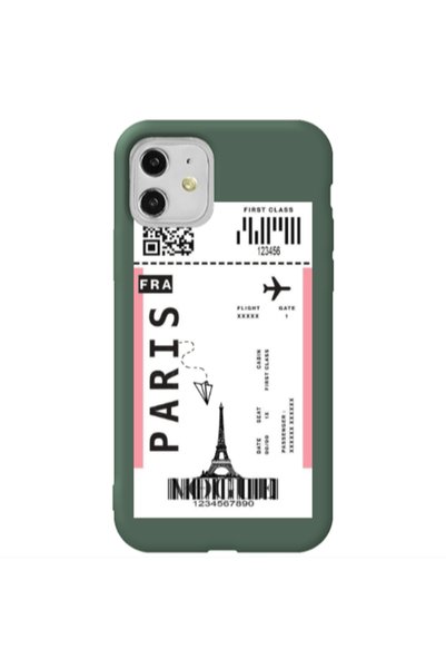 Other Apple iPhone 11 Paris FRA Dark Green Colored Silicone TPU Θήκη