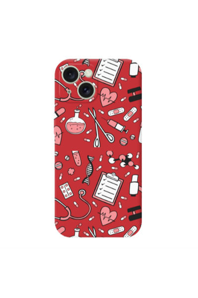 Other Apple iPhone 15 Plus Laboratory Red Colored Silicone TPU Θήκη