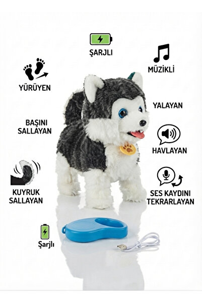 Genel Markalar Şarjlı Müzikli Yürüyen Miyavlayan Yalayan Kuyruk Başını Sallay...