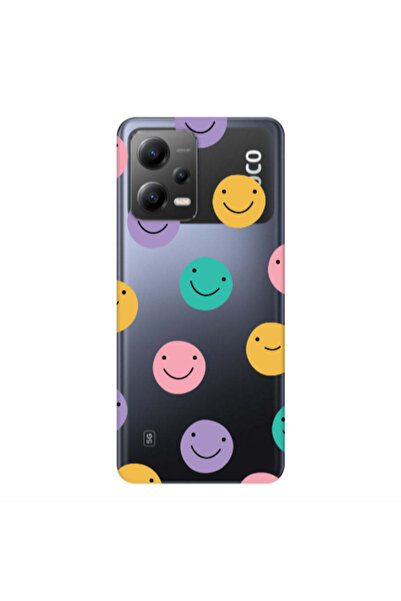 Other Xiaomi Poco X5 Colorful smiles Transparent Silicone TPU Θήκη