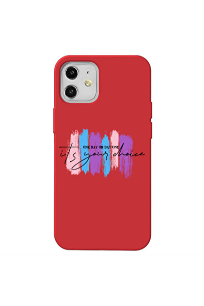Other Apple iPhone 12 One Day Or Day One Red Colored Silicone TPU Θήκη