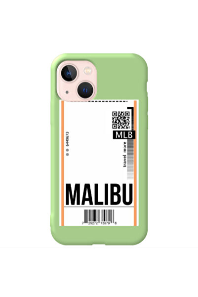 Other Apple iPhone 13 Malibu Travel More Light Green Colored Silicone TPU Θήκη
