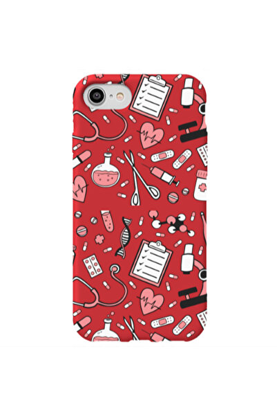 Other Apple iPhone SE 2020 Laboratory Red Colored Silicone TPU Θήκη
