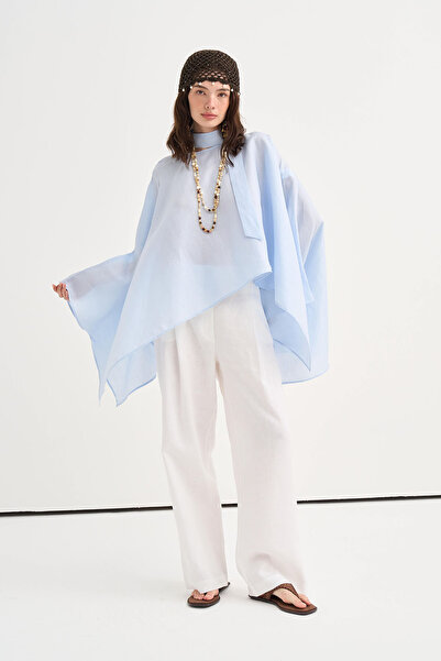 VESNA 100% Linen Cape Blouse
