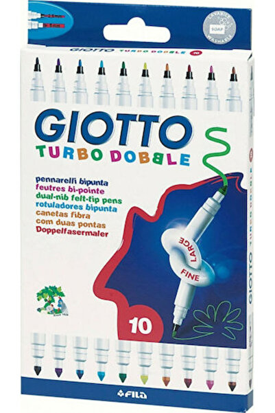Giotto Μαρκαδόροι Σχεδίασης Turbo Dobble Διπλής Μύτης 2.5mm Σετ 10 τεμαχίων Κ...