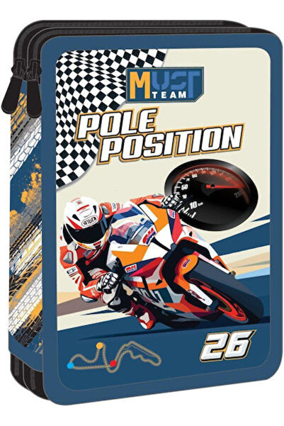 Must Team Διπλή Θήκη Μολυβιών με Επέκταση 15x5x21 Pole Position