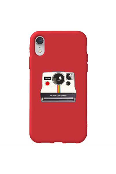 Other Apple iPhone Xr Polaroid land camera Red Colored Silicone TPU Θήκη