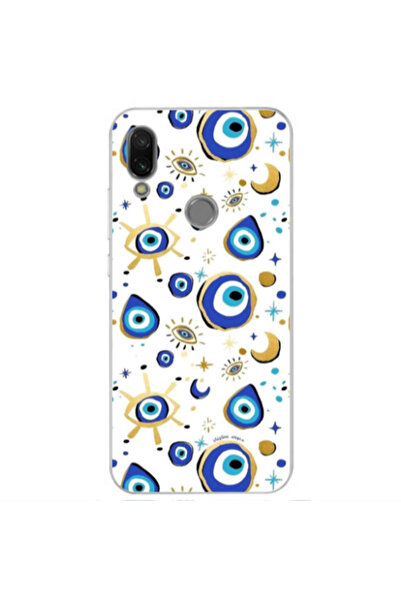 Other Xiaomi Redmi Note 7 Gold evil eye beads Transparent Silicone TPU Θήκη