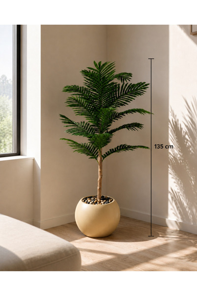 CENTRHOME 135cm Artificial Palm Tree with Mercenaria Trunks