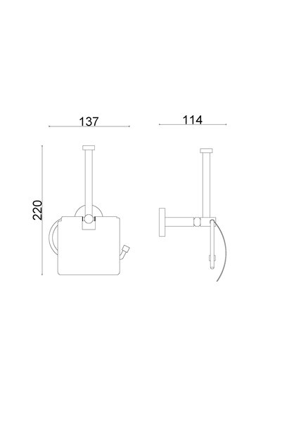 ÇELİK BANYO D10-043 Dilek Wide Lid Spare Paper Holder