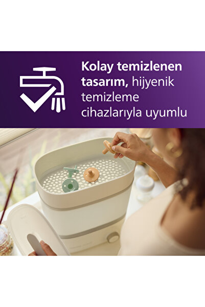 Philips Avent Soothie Emzik, %100 Silikon, 0-3 Ay, BPA İçermez, Yeşil & Sarı, 2'li Paket, SCF191/21