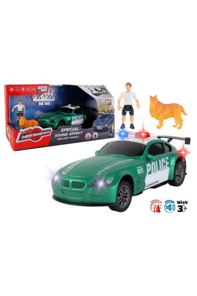 OEM Set interactiv Pro Kids masinuta politie cu figurine si obstacole multico...