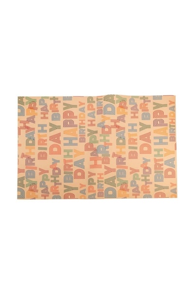 MC Micostore Hartie ambalat pentru cadou kraft, Happy Birthday, 700x500cm, se...