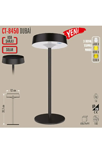 Cata CT-8450 Dubai Şarjlı Masa Lambası