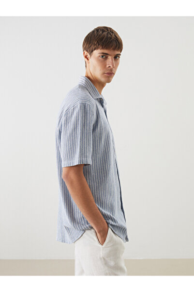 LC Waikiki Ozmarka New Season Regular Fit Short Sleeve Striped Men's Shirt