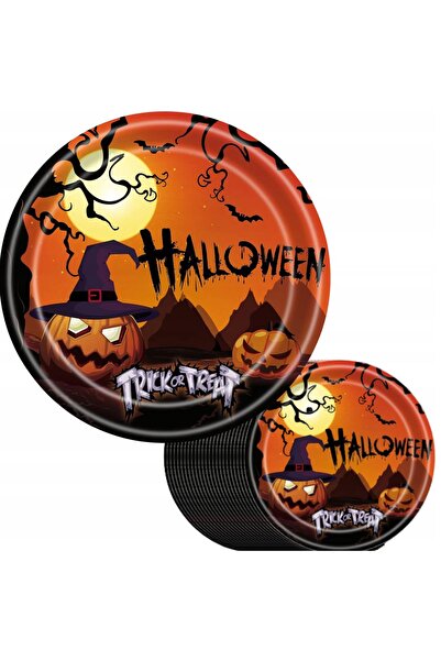 Korbi Farfurii de hârtie decorative de Halloween, pachet de 24