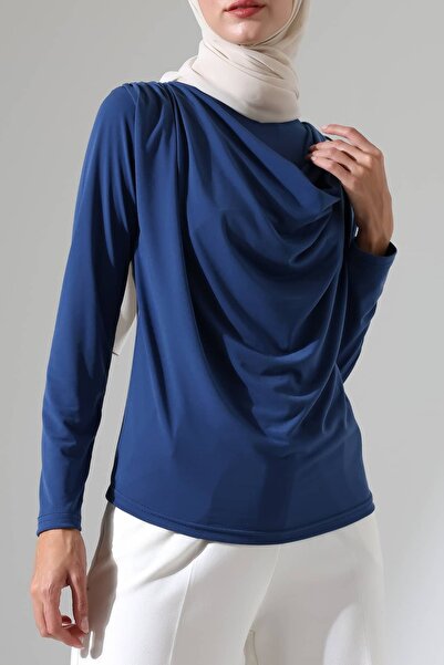 Sabr Women's Sandy Degaje Collar Long Sleeve Blouse