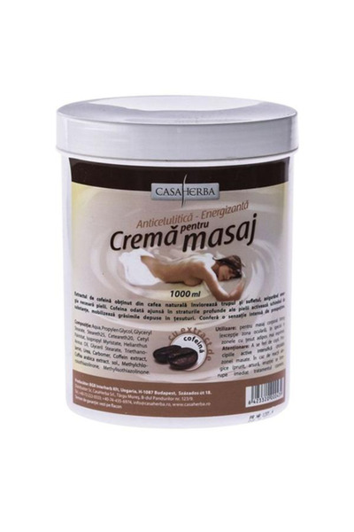 Interherb Κρέμα Μασάζ με Καφεΐνη, 1000ml