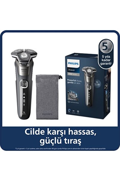 Philips 5000 Serisi Islak&Kuru Tıraş Makinesi, 360° Yüz kıvrımı başlıklar, Ha...