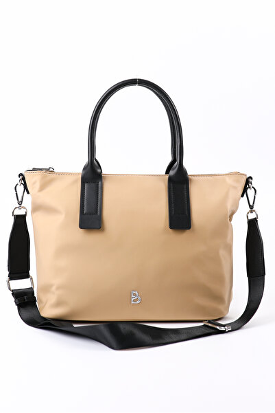 Bottier Beige Leather Handle Women's Shopper Bag - Cnt028
