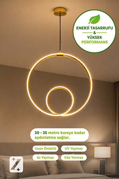 Zeda Teknoloji Gözde LED Avize - Sarkıt Modern Led Avize 3 Renk Yanar