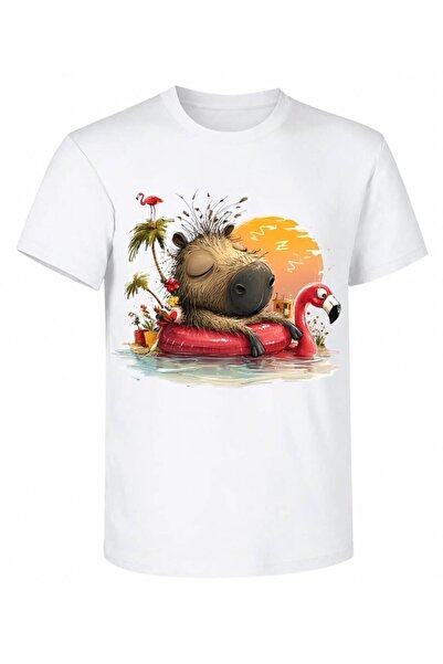 ROLY Unisex Cotton Capybara Print T-Shirt