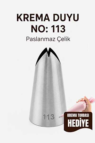 VAN VLECK Paslanmaz Çelik Krema Duyu No: 113 - Pasta, Cupcake ve Tatlı Süslem...