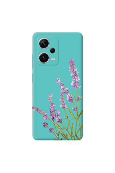 Other Xiaomi Poco X5 Flowers 8 Turquoise Colored Silicone TPU Θήκη
