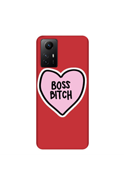 Other Xiaomi Redmi Note 12s Boss Bitch Red Colored Silicone TPU Θήκη