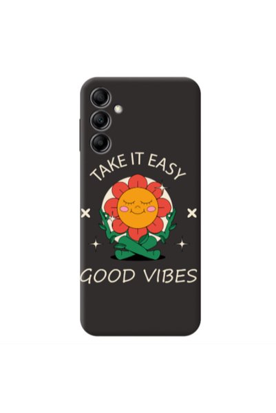 Other Samsung A14 5G Take It Easy Black Colored Silicone TPU Θήκη