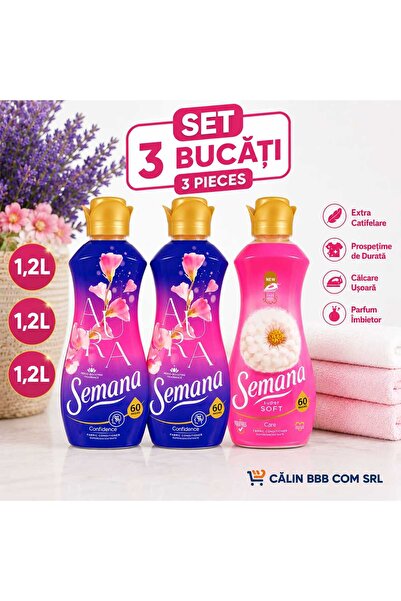 Semana Set 3 x Balsam de Rufe Superconcentrat 1,2 L – 2 x Aura Confidence + 1...
