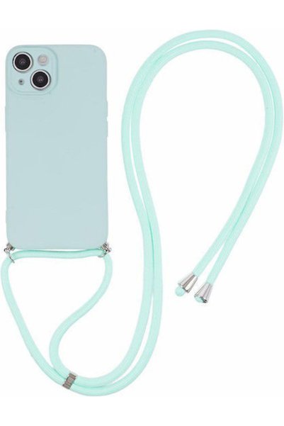 OEM Θήκη Πλάτης Σιλικόνης με Λουράκι Μπλε (iPhone 14) Κωδικός: 01IPH5951